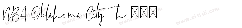 NBA Oklahoma City Th字体转换